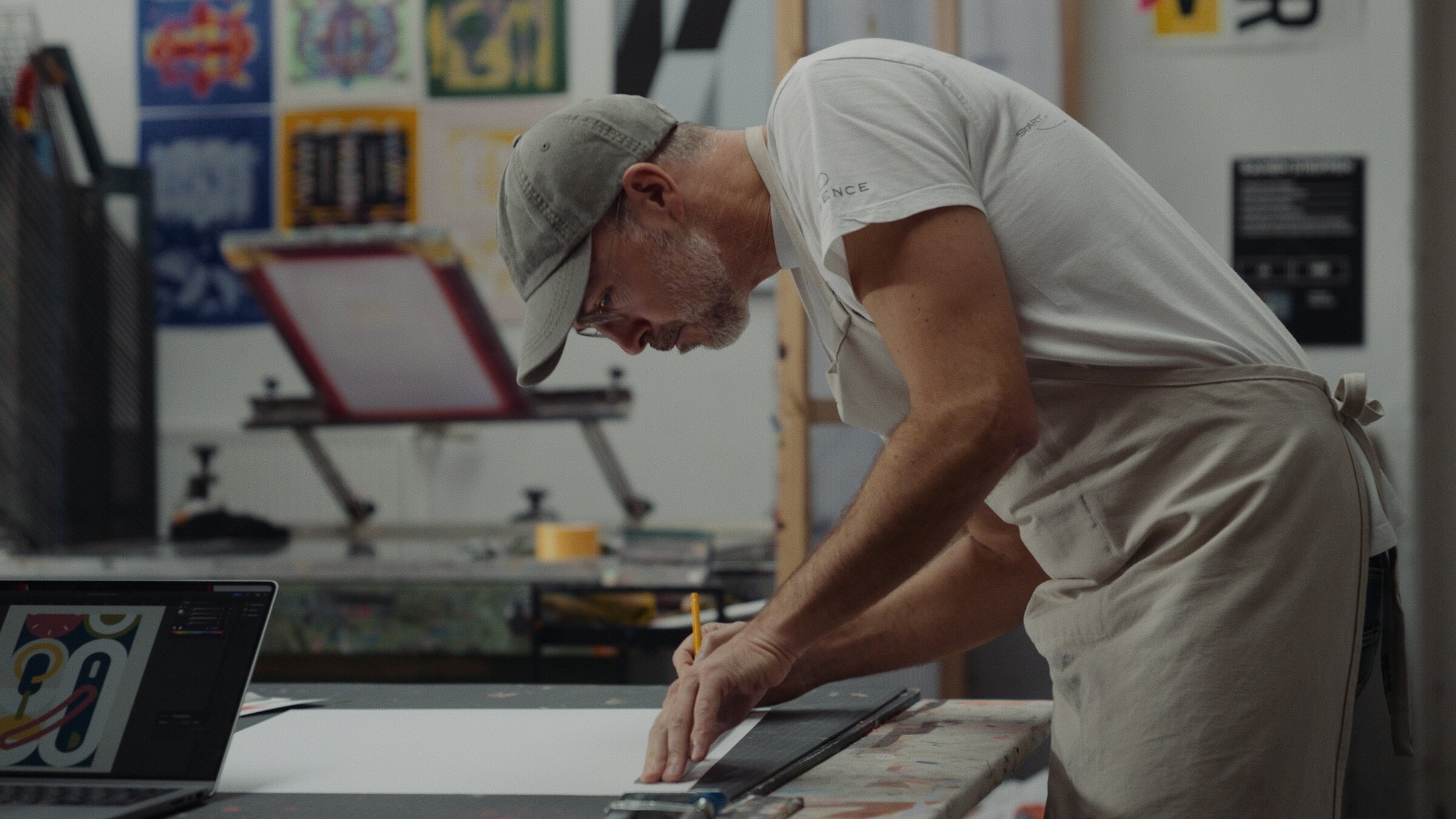 Mixing ink for a screen print